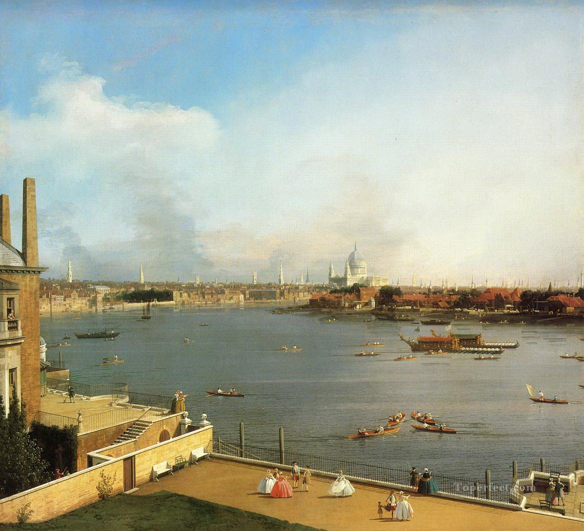 the thames and the city of london from richmond house 1746 Canaletto Oil Paintings